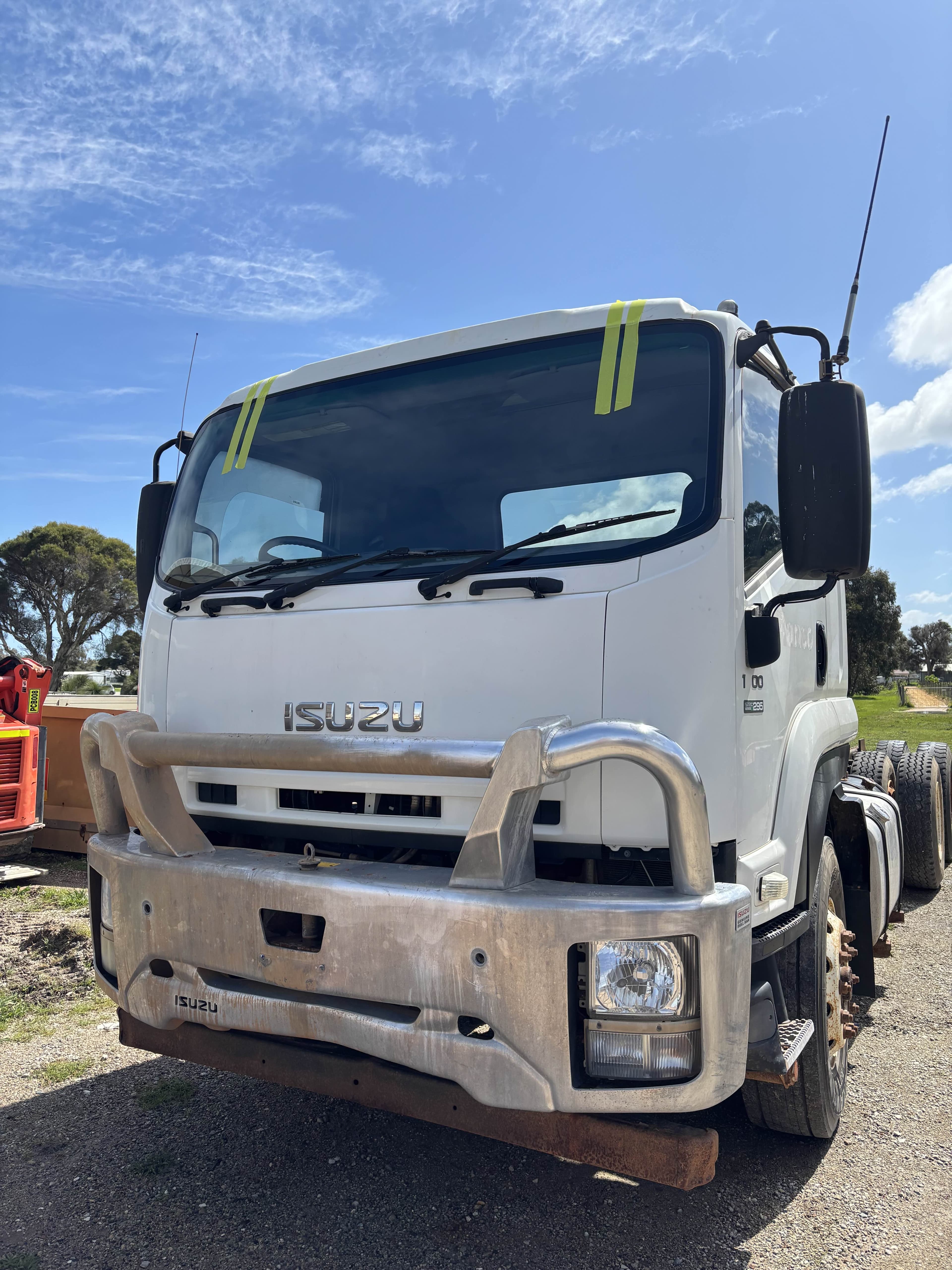 Isuzu truck cab after a windscreen replacement